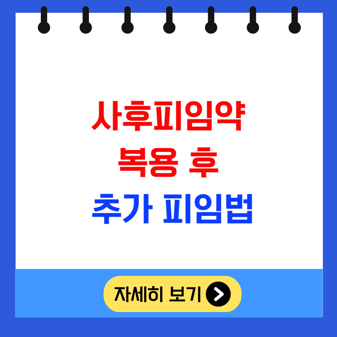 사후피임약 복용 후 추가 피임법