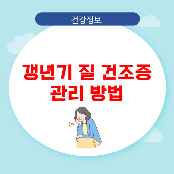 갱년기 질 건조증