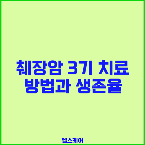췌장암 3기 치료 방법과 생존율
