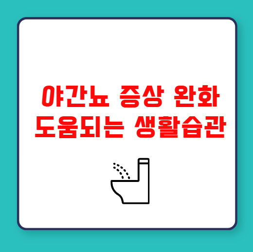 야간뇨 증상 완화에 도움이 되는 생활습관