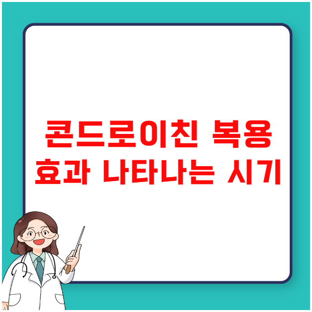 콘드로이친 복용 후 효과 나타나는 시기