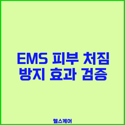 EMS 피부 처짐 방지 효과 검증