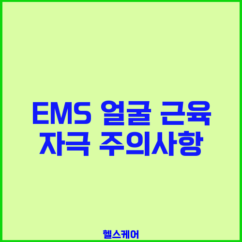 EMS 얼굴 근육 자극 주의사항