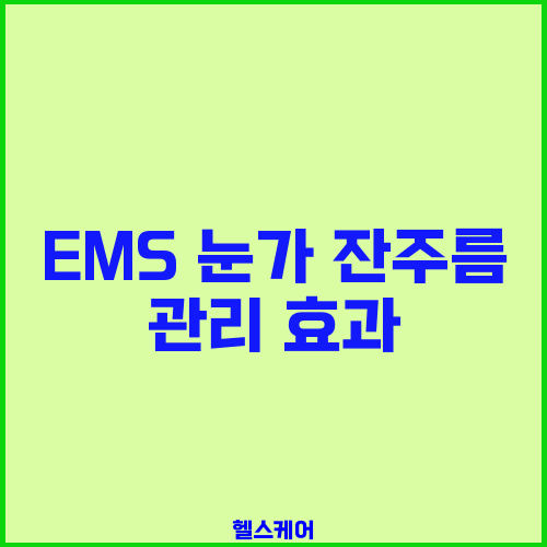 EMS 눈가 잔주름 관리 효과