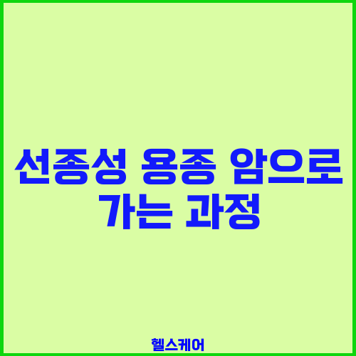 선종성 용종 암으로 가는 과정